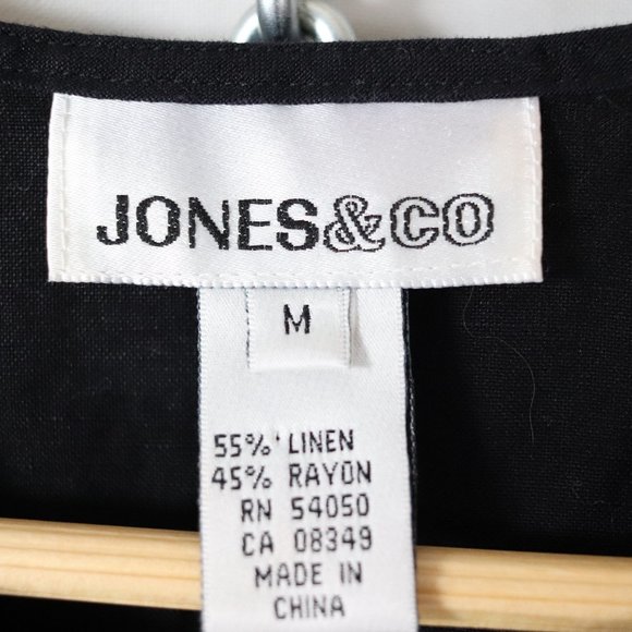 ❌SOLD❌vintage black linen lagenlook tunic top - Picture 7 of 7